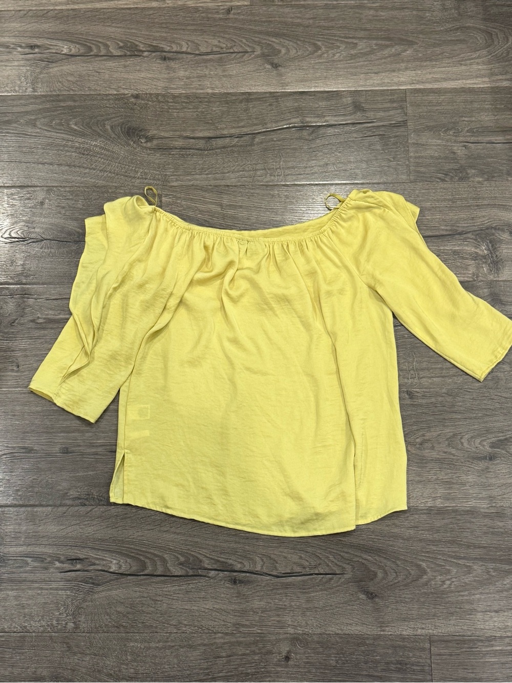 Soho Yellow Ruffled Off-Shoulder Blouse - Picture 5 of 11